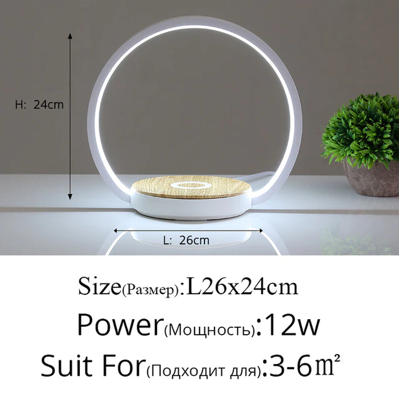 Modern Table Lamps for Bedroom Study Reading Lights Bedside Eye Protect Touch Dimming Lighting Luminaria Phone Wireless Charging