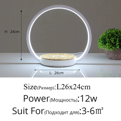 Modern Table Lamps for Bedroom Study Reading Lights Bedside Eye Protect Touch Dimming Lighting Luminaria Phone Wireless Charging