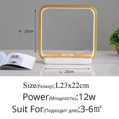 Modern Table Lamps for Bedroom Study Reading Lights Bedside Eye Protect Touch Dimming Lighting Luminaria Phone Wireless Charging